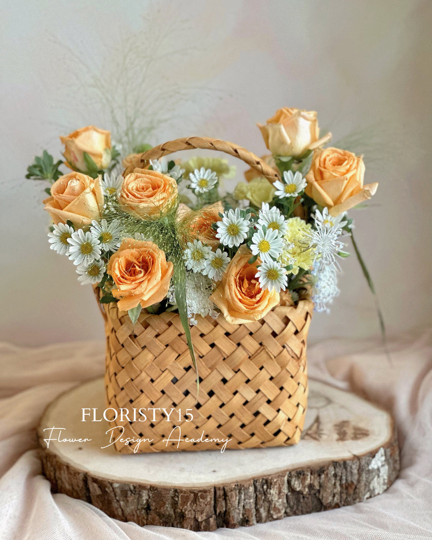 Happy (Fresh Flower Basket)