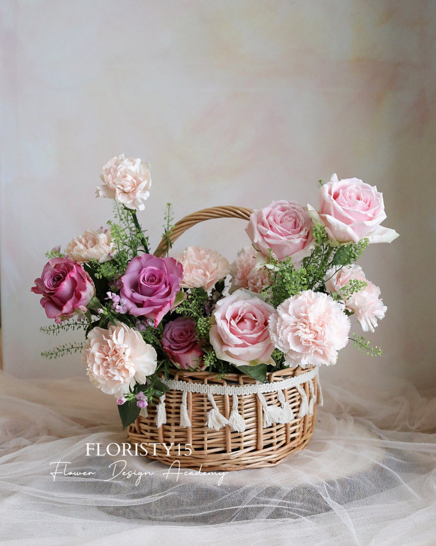 Rosiee (Fresh Flower Basket)
