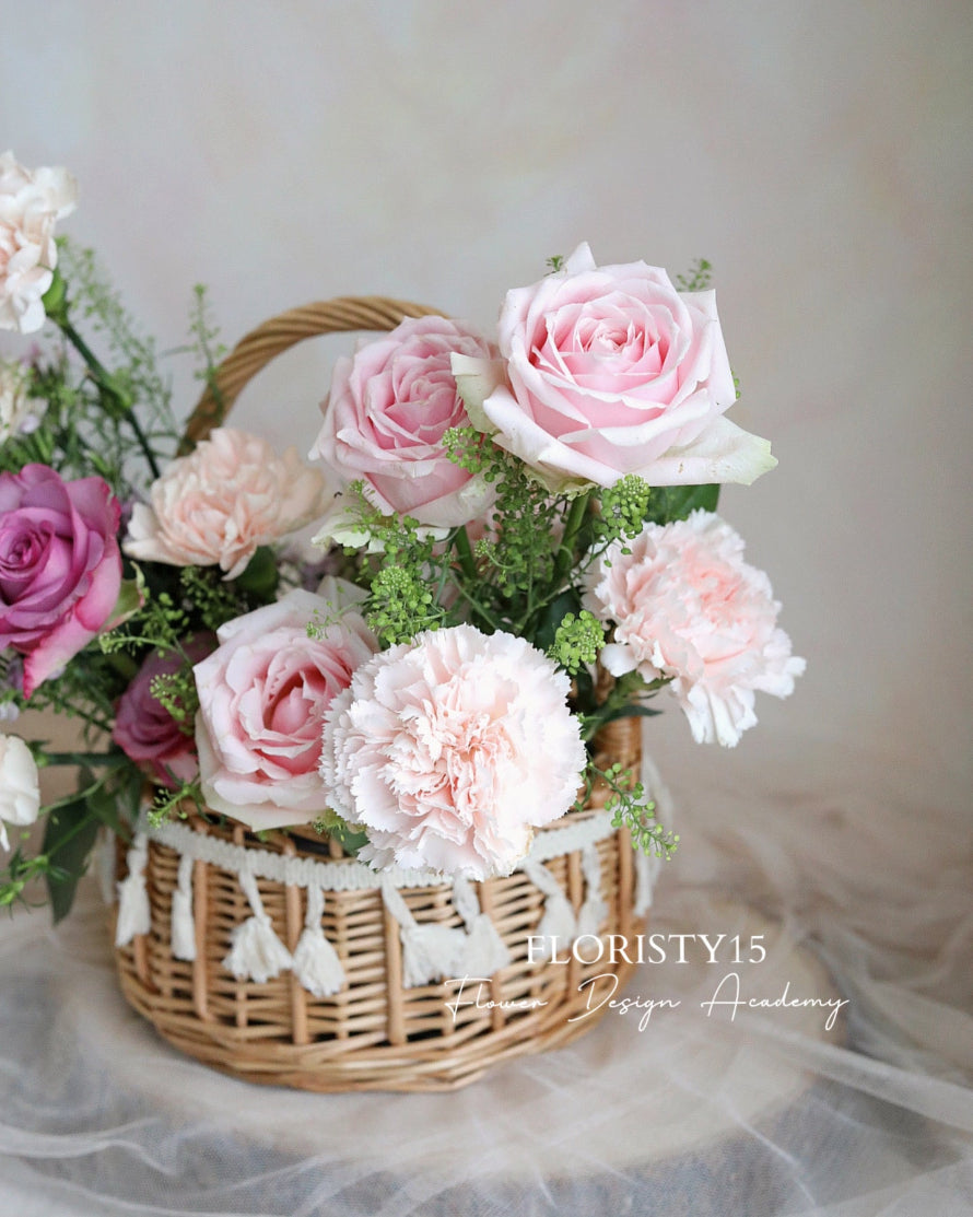 Rosiee (Fresh Flower Basket)
