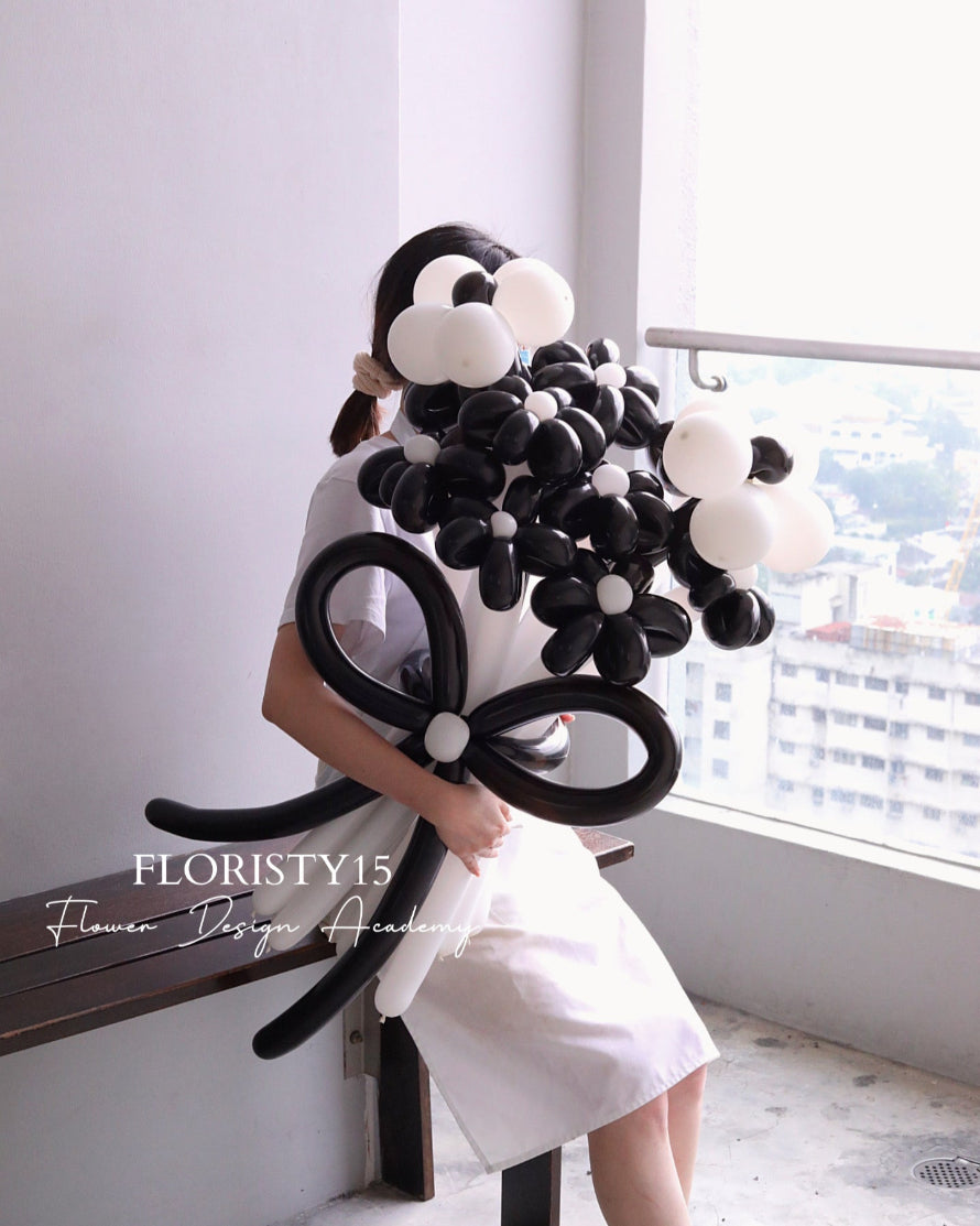 Zebra (Flower Balloon Bouquet)